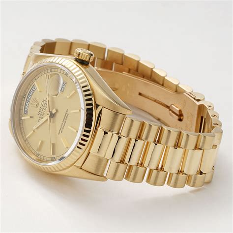 rolex president band 18k|pre owned Rolex president gold.